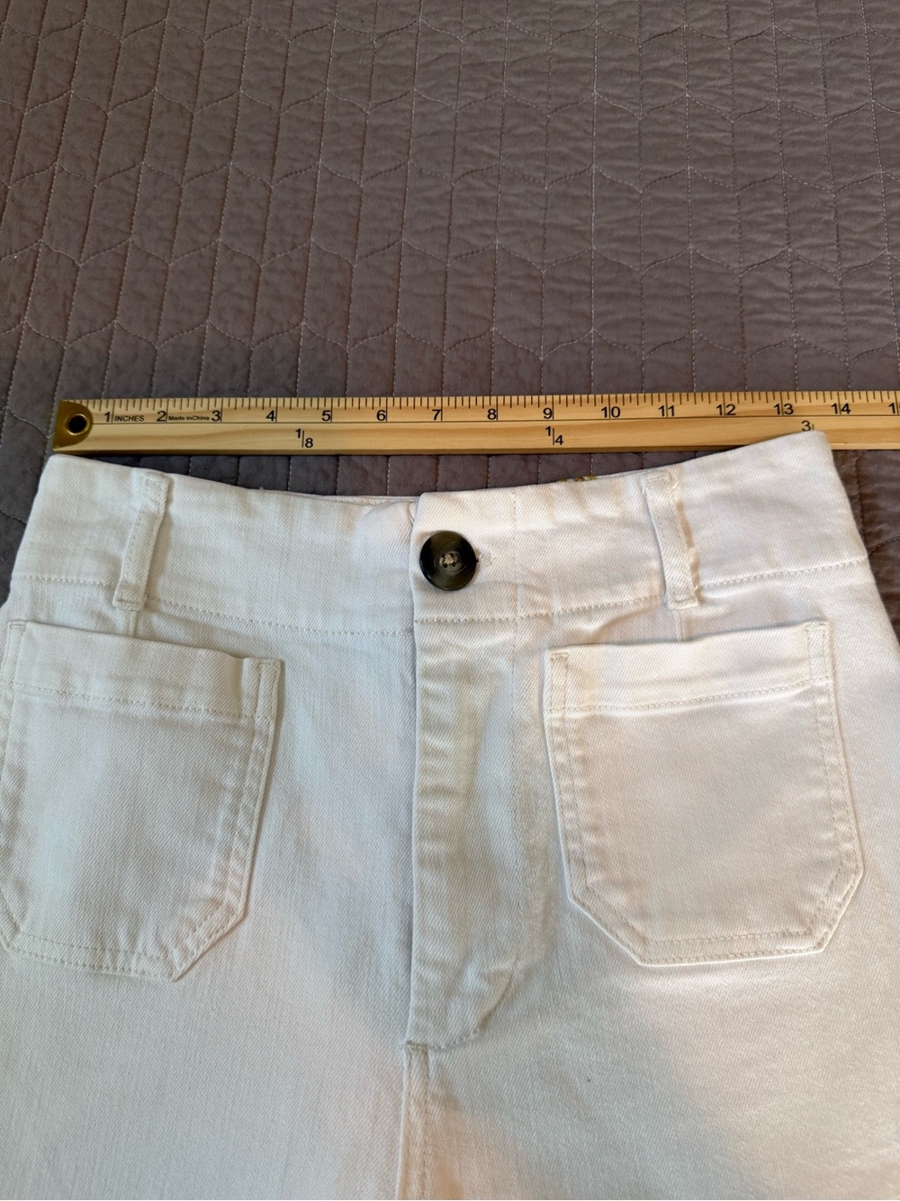 Maeve The Colette White Cropped Wide-Leg Jeans - Picture 9 of 12